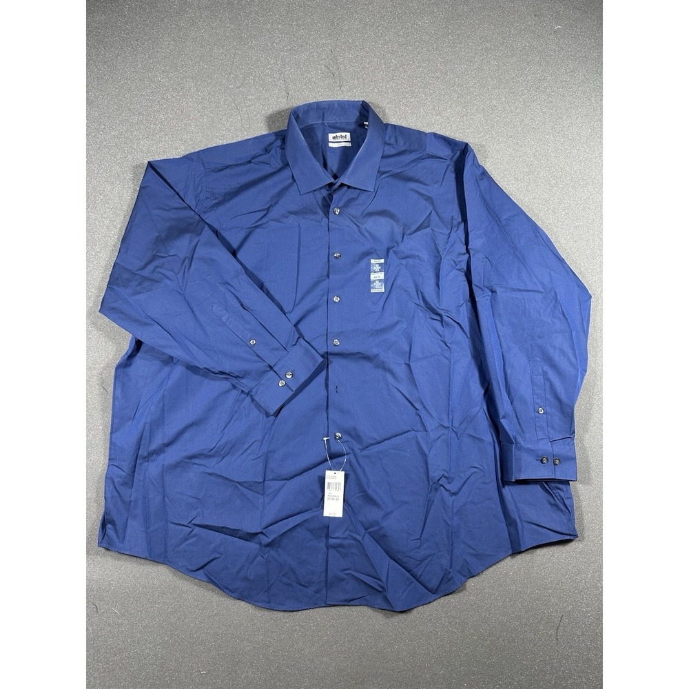 Men's Kenneth Cole Unlisted Blue Dress Shirt NWT Button Down Big Fit 20 34/35